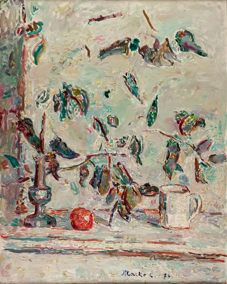 Mrtva priroda s lišćem, 1973, 92x73cm, privatna kolekcija