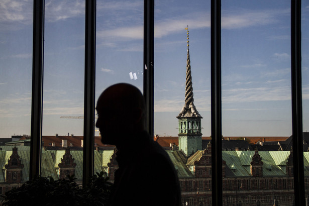 Kopenhaga widziana z okna budynku duńskiego banku centralnego, Dania, 23.09.2014