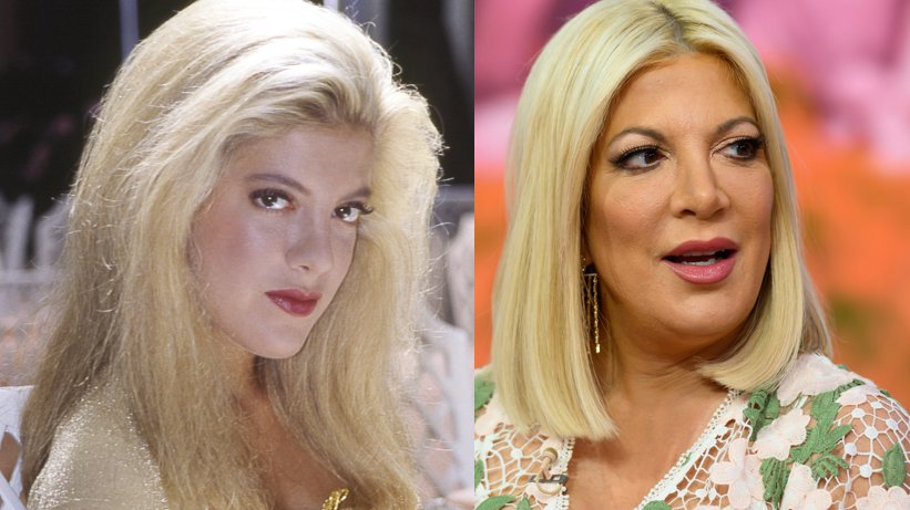 Tori Spelling na początku kariery i dziś