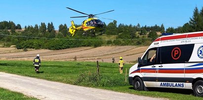 11-latek zabrany śmigłowcem LPR do szpitala. Dramatyczny wypadek