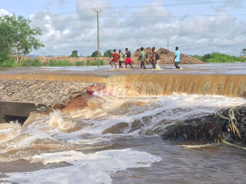 The incident, which began on Wednesday, June 5, 2024, also resulted in over 150 homes in Gomoa Mampong being flooded - Image Source : CitiNewsroom