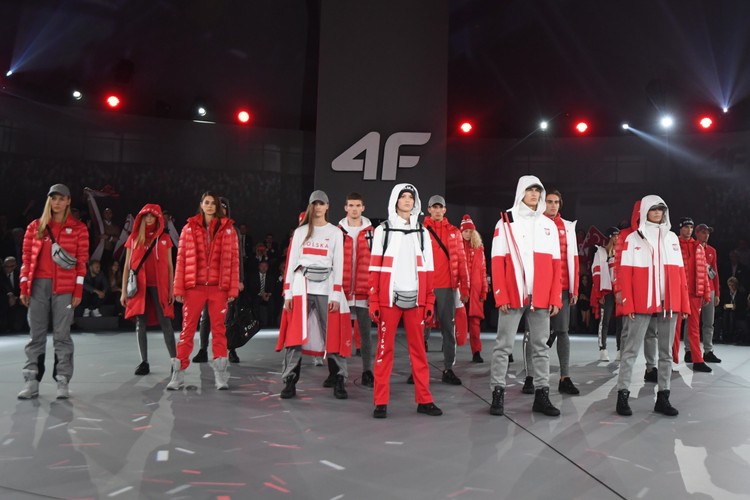 Pokaz kolekcji olimpijskiej marki 4F dla polskich sportowców, uczestników XXIII Zimowych Igrzysk Olimpijskich