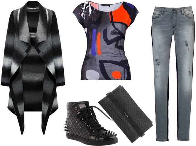 Płaszcz - TOK/tok.net.pl, bluzka - HERA/hera.com.pl, torebka - Boca/boca.pl, spodnie – CristinaEffe/cristinaeffe.com, buty – Philips Plein/e-catwalk.pl