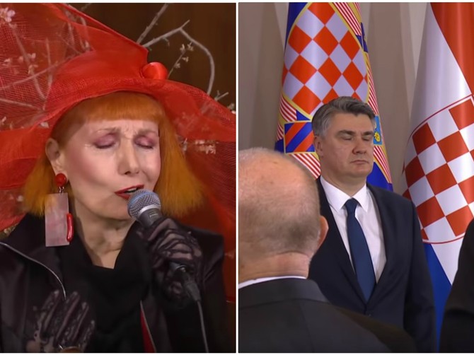 Josipa Lisac na inauguraciji Zorana Milanovića