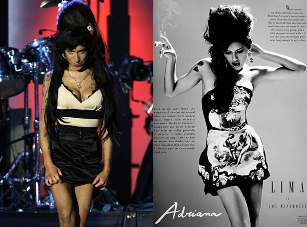 Adriana Lima jak Amy Winehouse