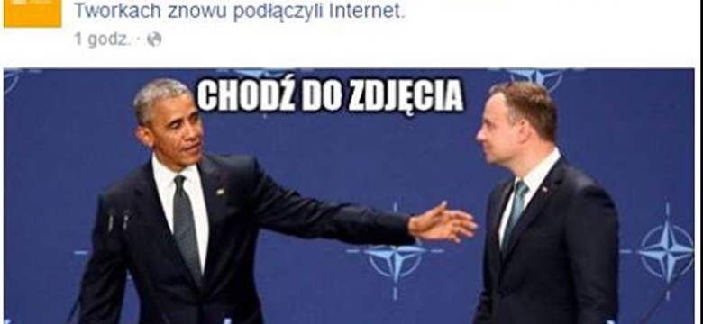 Afera o mem z Dudą i Obamą. "Chodź do zdjęcia, pokażesz kolegom w więzieniu". Polskie Radio szuka winnego