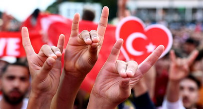 Tureccy kibice prowokują "wilczym salutem". Ogromny skandal podczas meczu z Holandią!