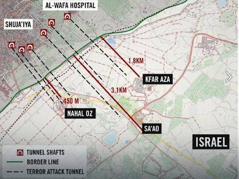 Mapa tunela Hamasa