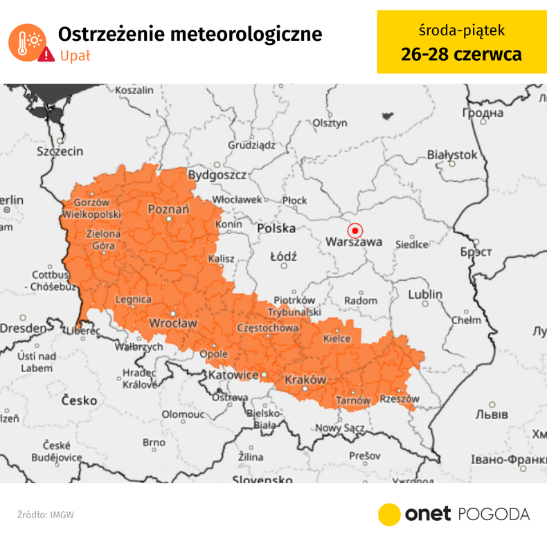 Oprócz burz, uważajmy dziś też na falę upałów