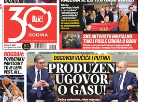 Blic naslovna strana za 31.03