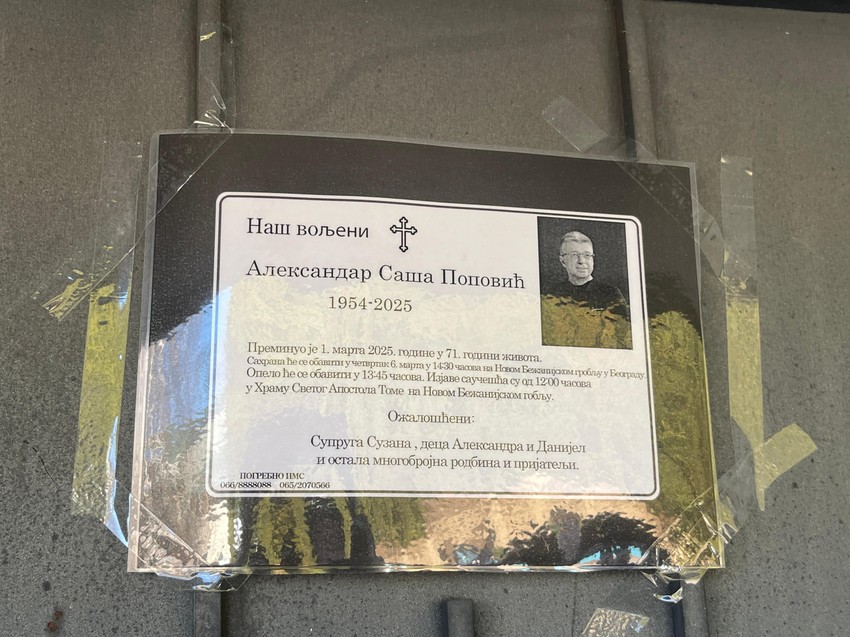 Umrlica Saše Popovića