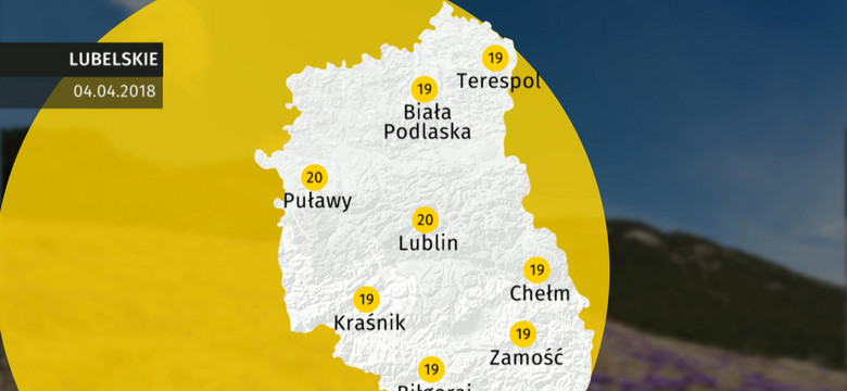 Prognoza pogody dla woj. lubelskiego - 4.04
