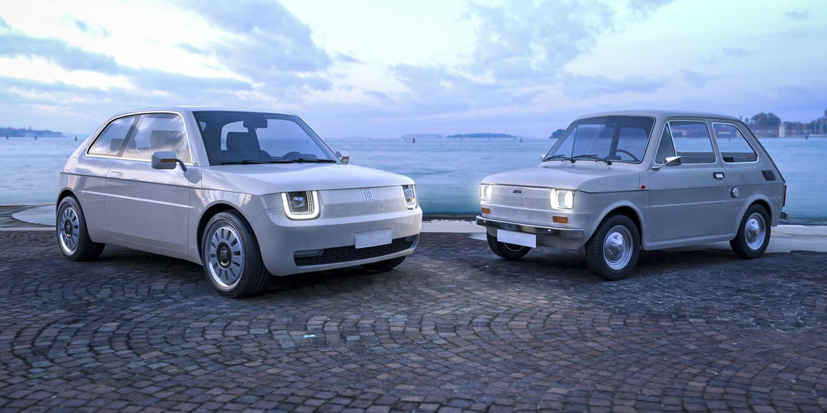 Tak wygląda nowoczesny, elektryczny Fiat 126p  w porównaniu z klasyczną wersją