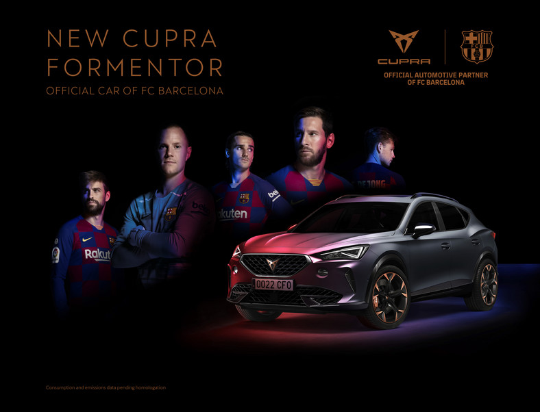 Cupra Formental oficjalnym autem FC Barcelony