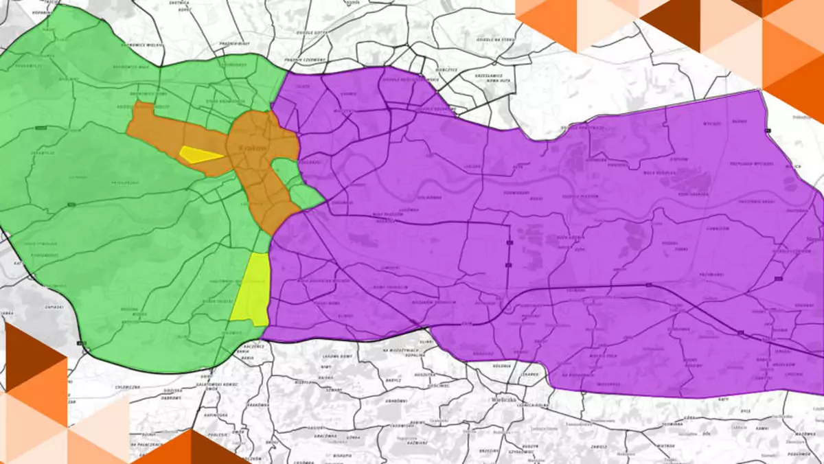 Kraków zostanie podzielony na pięć stref