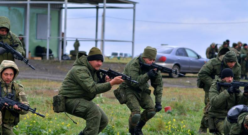 Russians attend  military training.Arkady Budnitsky/Anadolu Agency via Getty Images