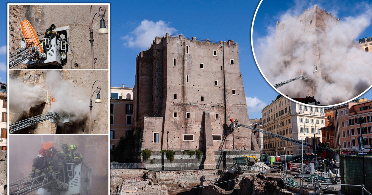 Runęła średniowieczna wieża w centrum Rzymu. "To cud, że nie zginęli turyści"