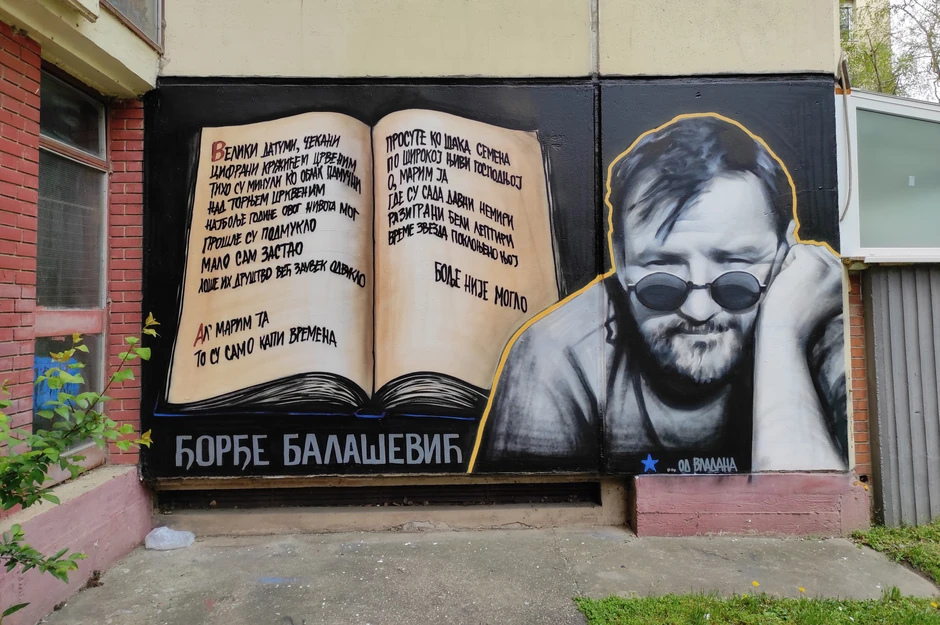 Mural Đorđa Balaševića, ulica Ive Andrića
