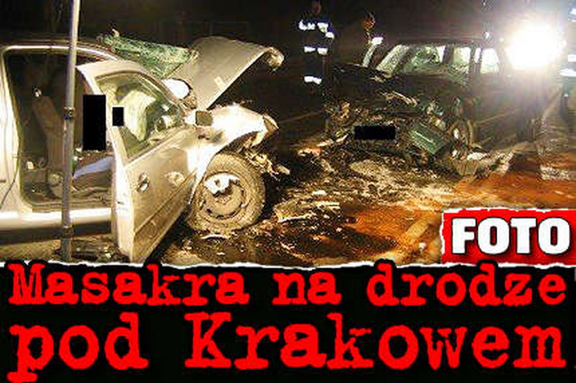 Masakra na drodze pod Krakowem. FOTO