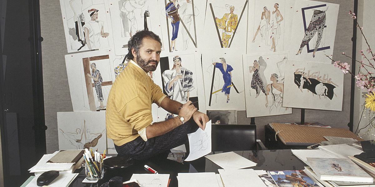 Gianni Versace w swojej pracowni