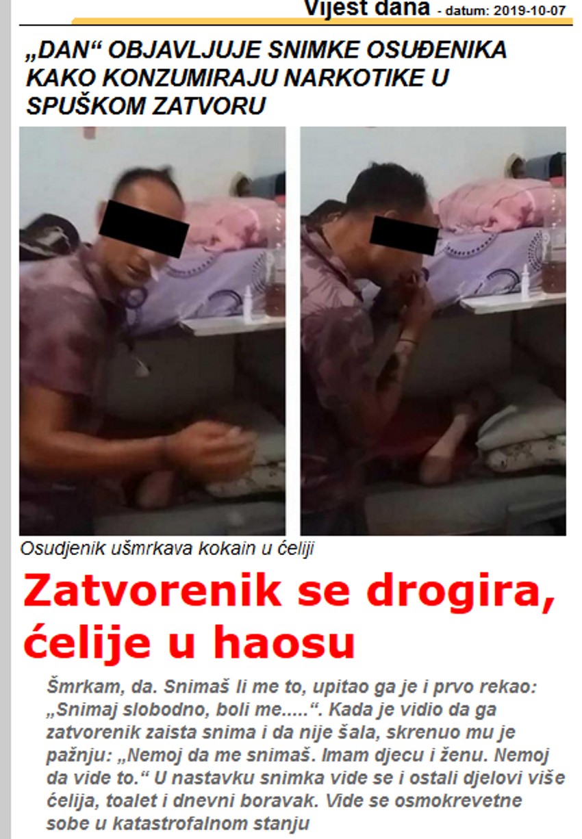 Jedan od tekstova koji je objavio crnogorski "Dan"