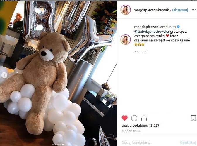 baby shower Izabeli Janachowskiej / Instagram Magdaleny Pieczonki
