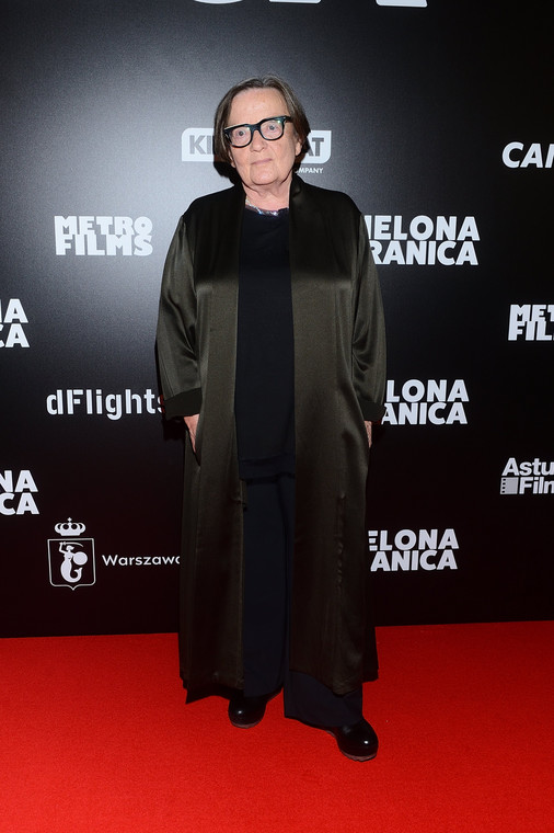 Agnieszka Holland na premierze filmu "Zielona granica"