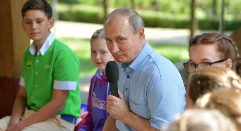 Russian President Vladimir Putin visits the Artek international children centre in Gurzuf, some 15 kms outside Yalta, Crimea, June 24, 2017