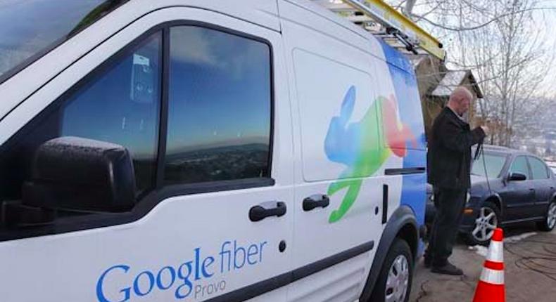 Google fiber trucks