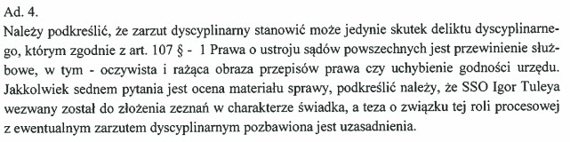 Odpowiedź przesłana przez rzecznika dyscyplinarnego Piotra Schaba