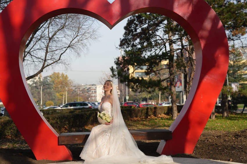 Staza ljubavi ispred opštine Novi Beograd