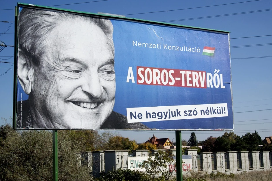 "Ne dopustite da prođe Sorošov plan", piše na plakatu iz oktobra 2017. u Budimpešti