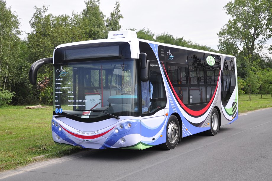 Nazwa City Smile znalazła odzwierciedlenie z przodu autobusu - jest tam wzór przypominający uśmiech