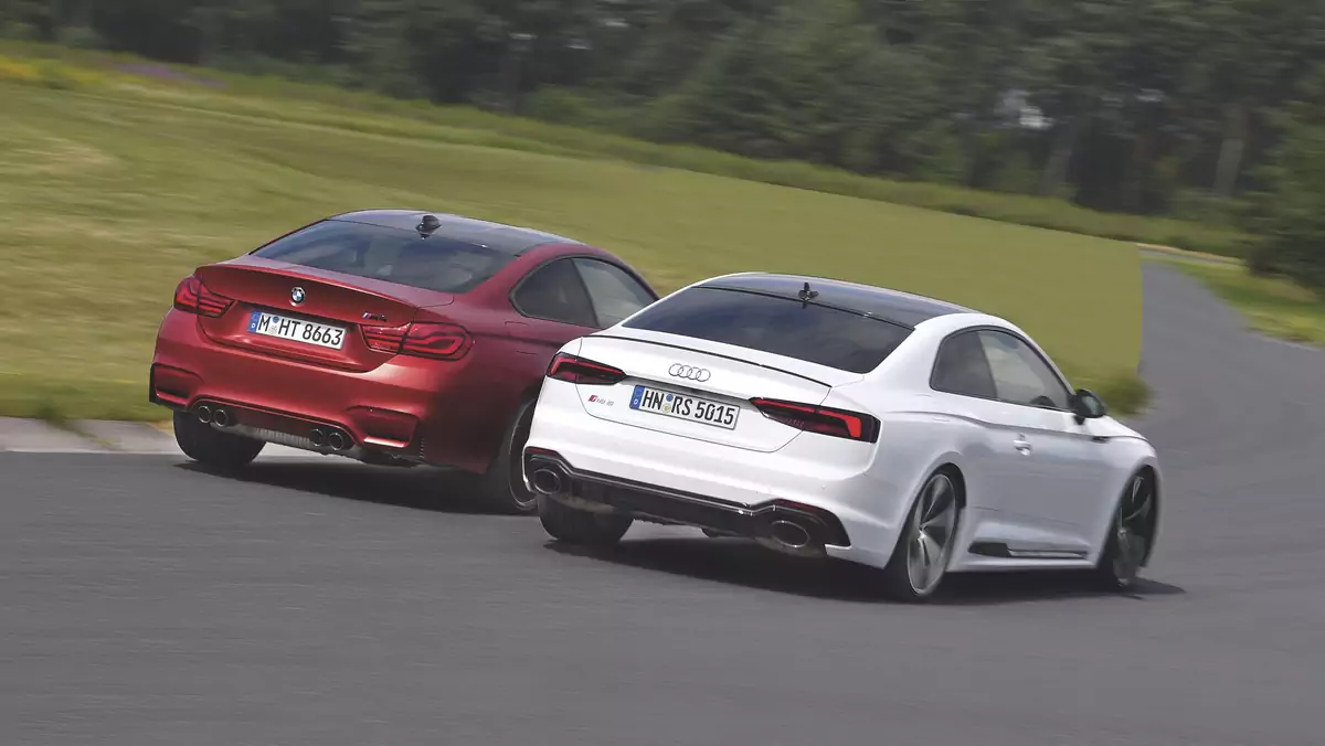 Jeden prycha, drugi dymi - Audi RS5 kontra BMW M4 na torze