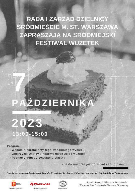 Plakat zapraszający na Festiwal Wuzetki