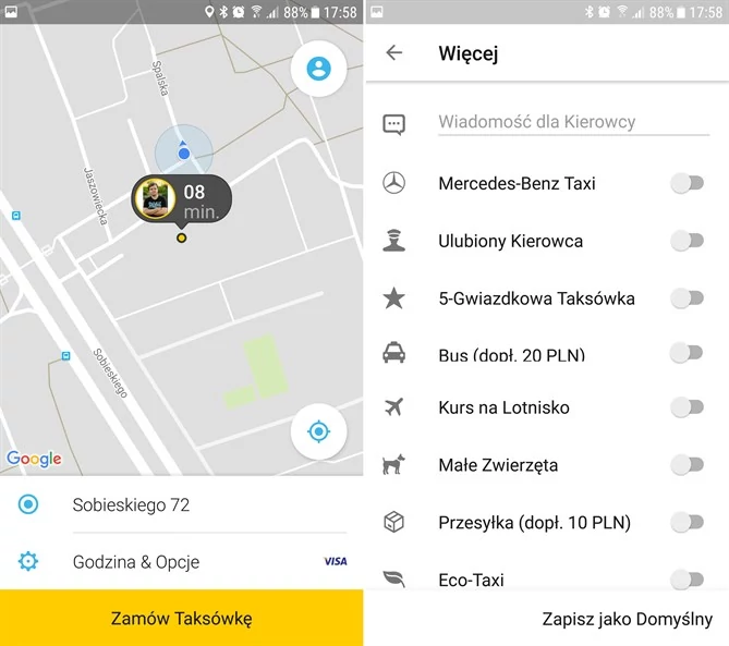 Wygoda Ubera i dodatkowe możliwości konfiguracji