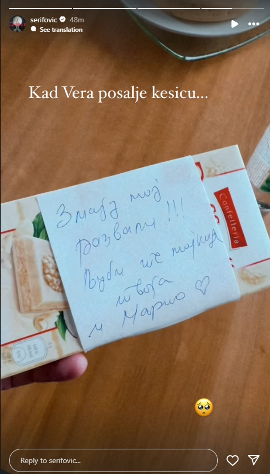 Marija Šerifović dobila poklon od Verice