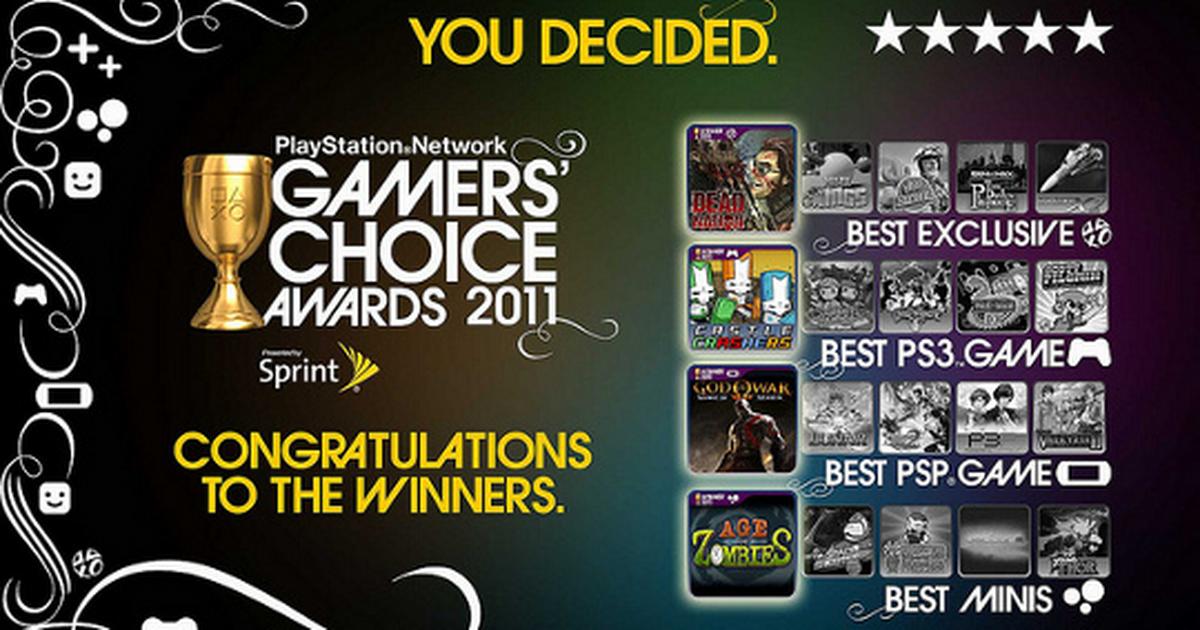 Zwycięzcy PSN Gamers Choice Awards