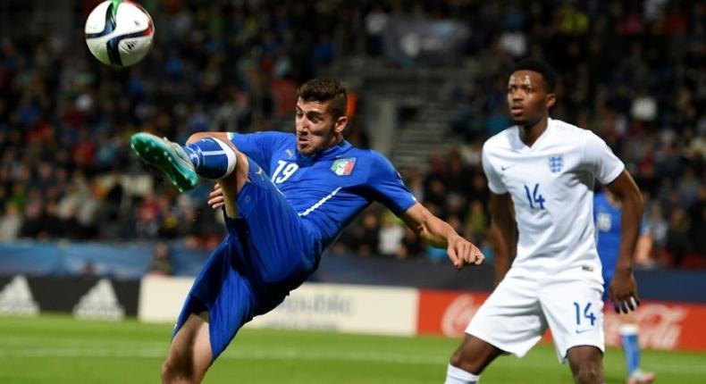 Nathaniel Chalobah (right) in action during England's Under21 match against Italy in 2015