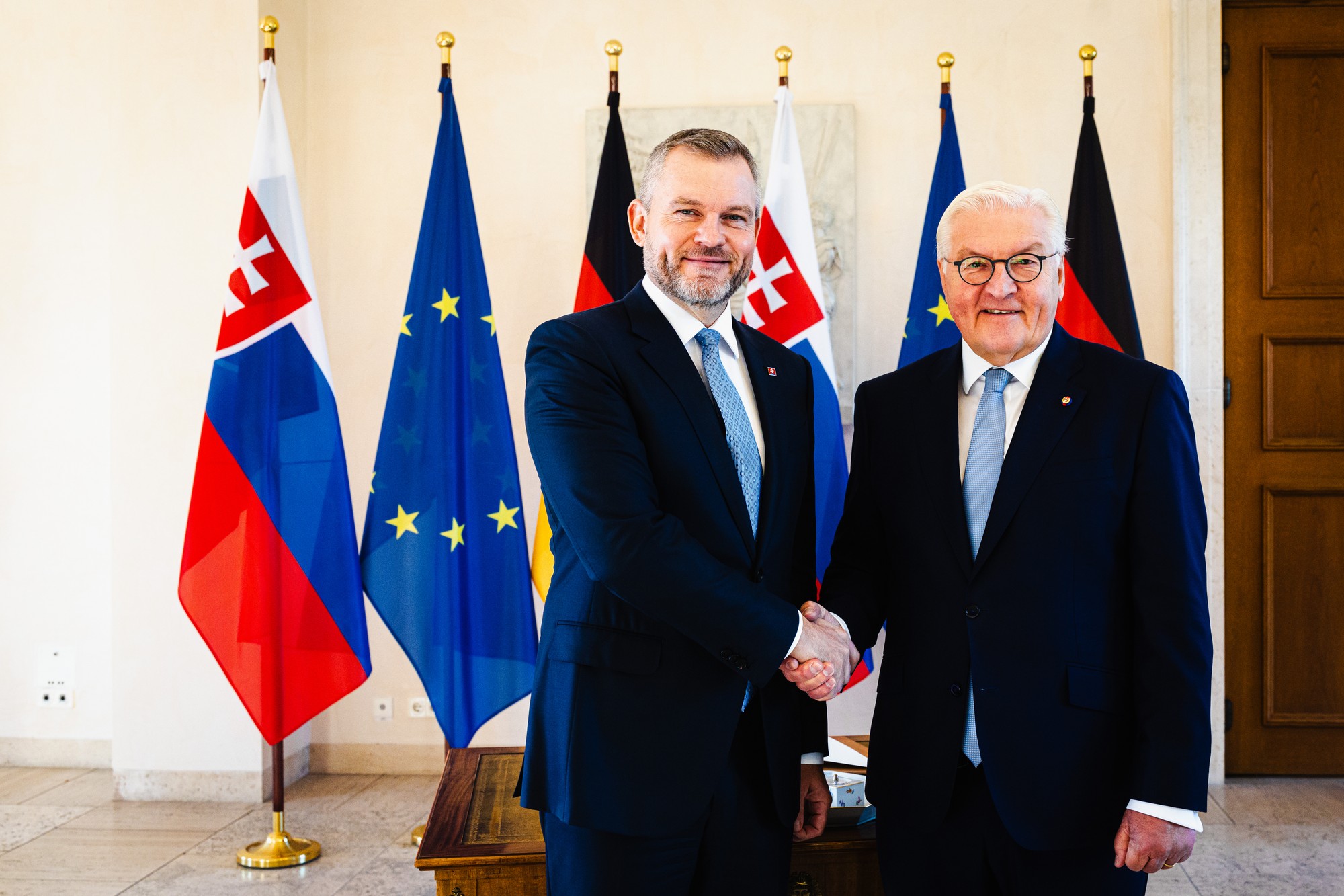 Prezident SR Peter Pellegrini a nemecký prezident Frank-Walter Steinmeier.
