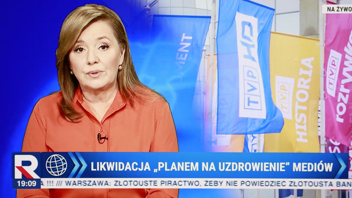 Danuta Holecka na antenie TV Republika.