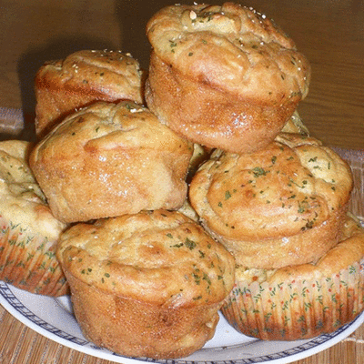 Krumplis-sonkás-sajtos-hagymás muffin