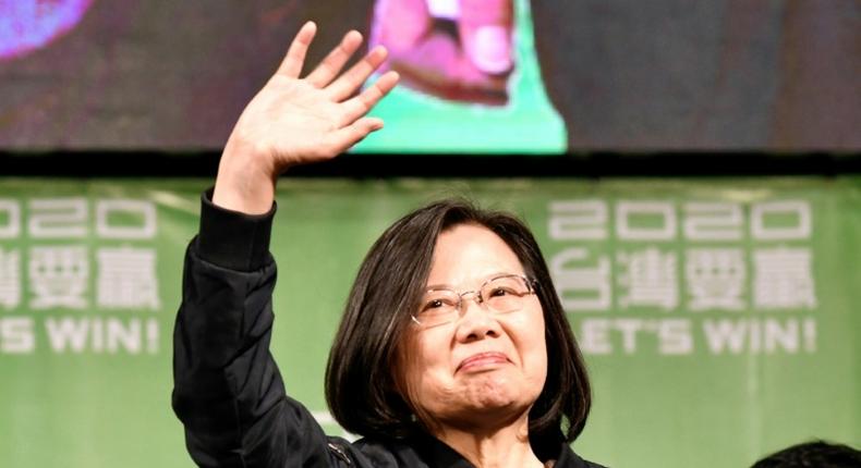 Taiwan's President Tsai Ing-wen won a second term at the weekend with record support -- seen as a forceful rebuke of China's campaign to isolate the self-ruled island