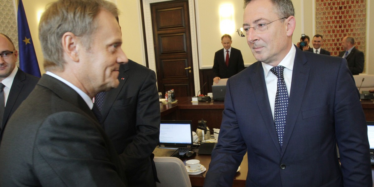 Donald Tusk i Bartłomiej Sienkiewicz.