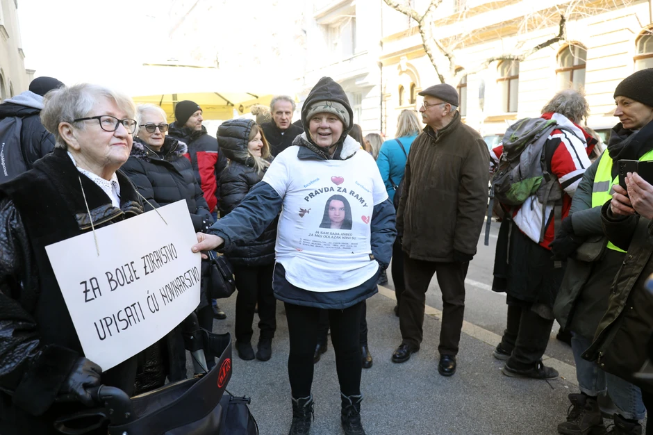Protest u Zagrebu zbog smrti novinara Vladimira Matijanića u avgustu 2021.