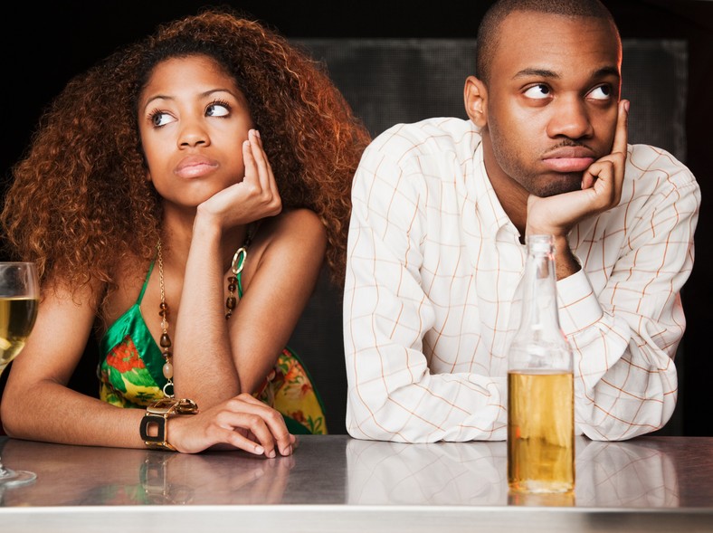Couple on a bad date 