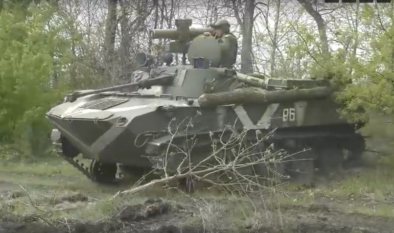 Rosyjski czołg w rejonie Charkowa