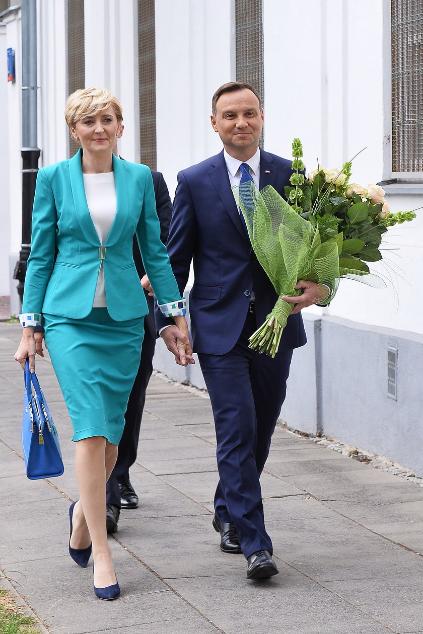 Agata Kornhauser-Duda z torebką marki Kazar