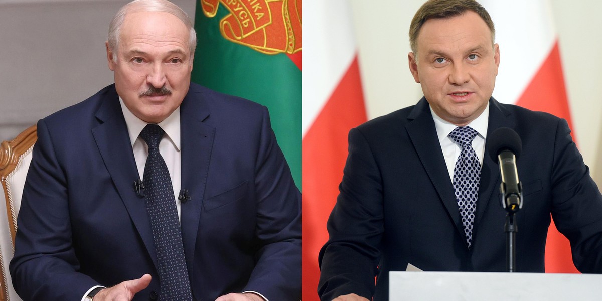 Aleksander Łukaszenka i Andrzej Duda