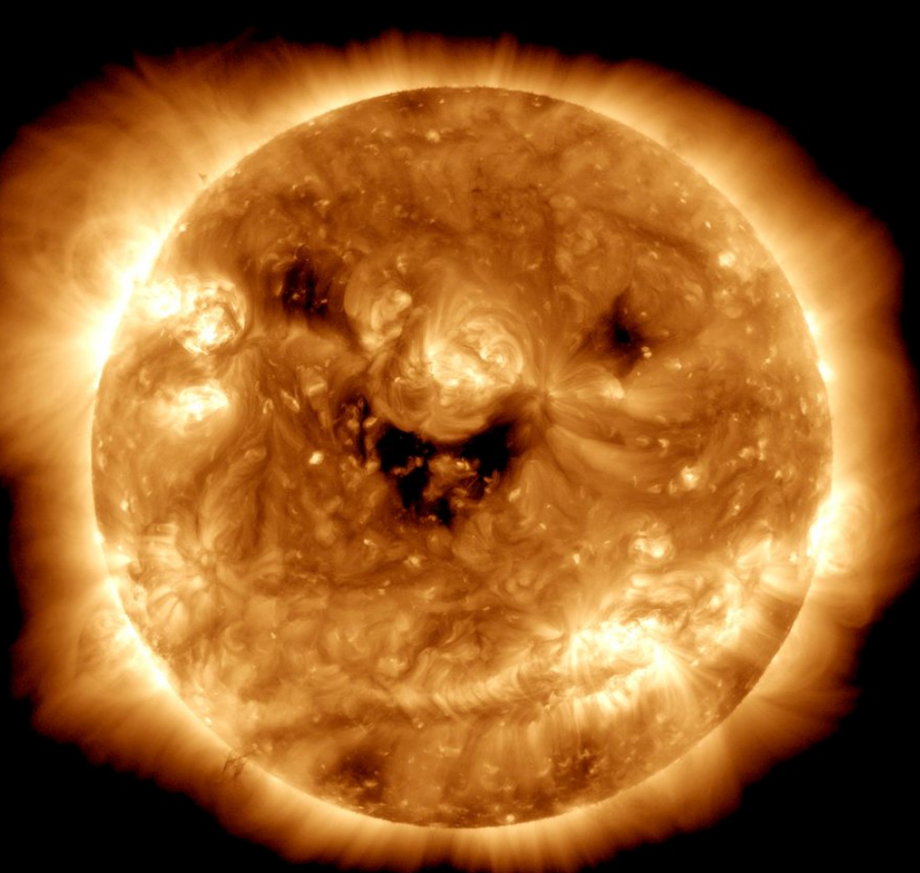 Obraz słońca zamieszczony na Twitterze NASA.